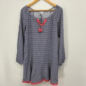 Southern Tide Dress Blue Night IKAT Lydia Shift Dress Size XS
